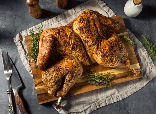 Healthy Homemade Spatchcocked Turkey with Thyme and Rosemary