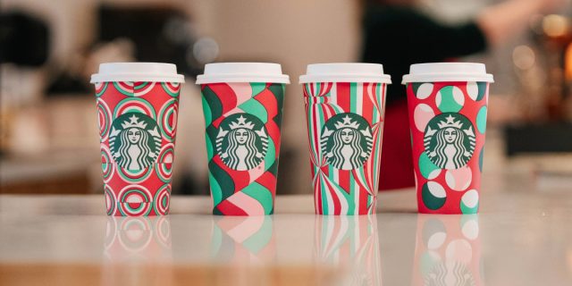 Starbucks holiday cups