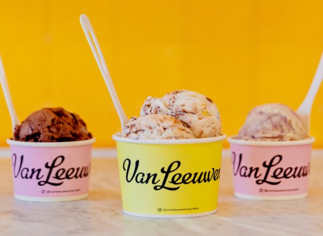 cups of Van Leeuwen ice cream