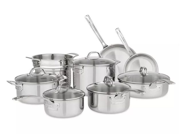 Viking 13-piece tri-pli stainless steel cookware set