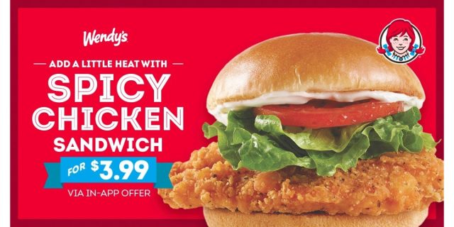 Wendy's spicy chicken sandwich deal promo