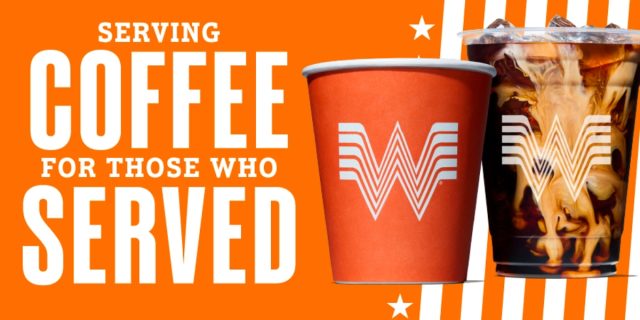 Whataburger Veteran's Day coffee promo