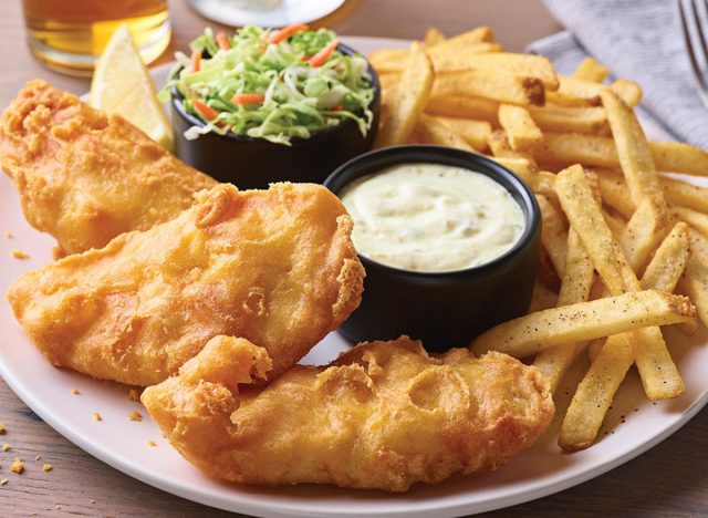 Hand-battered fish and chips at Applebee's