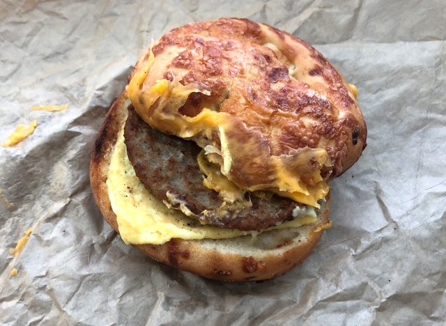 Panera Asiago Sausage & Egg Sandwich