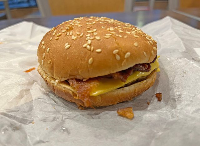 Burger King bacon cheeseburger