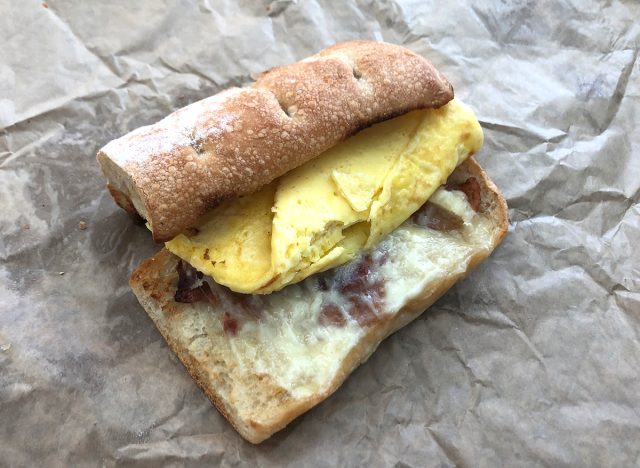 Panera Ciabatta Bacon, Egg & Cheese Sandwich