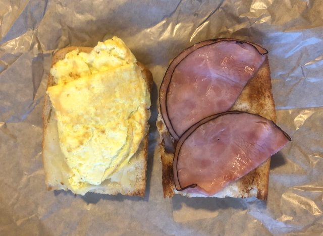 Panera Ciabatta Ham, Egg & Cheese Sandwich