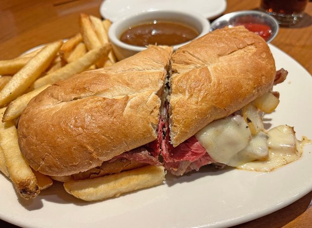 The prime rib sandwich at Outback Steakhouse