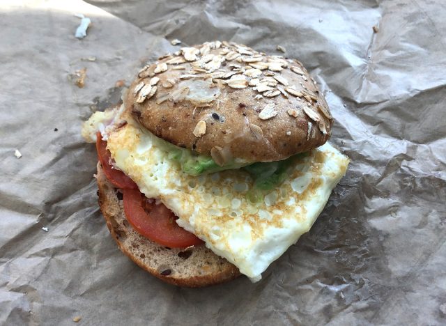 Panera Garden Avo & Egg White Sandwich