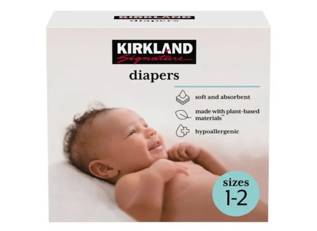 box of Kirkland Signature Diapers