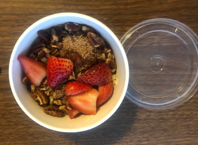 Panera Steel Cut Oatmeal with Strawberries & Pecans