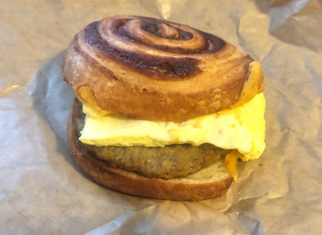 Panera Sausage CinnaScramble Sandwich