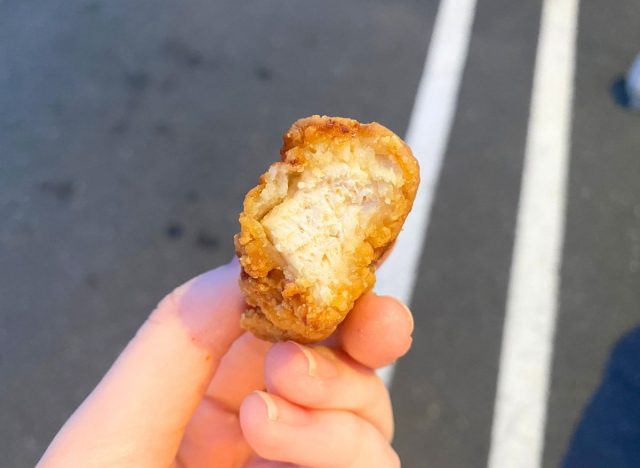 Taco Bell Crispy Chicken Nugget interior