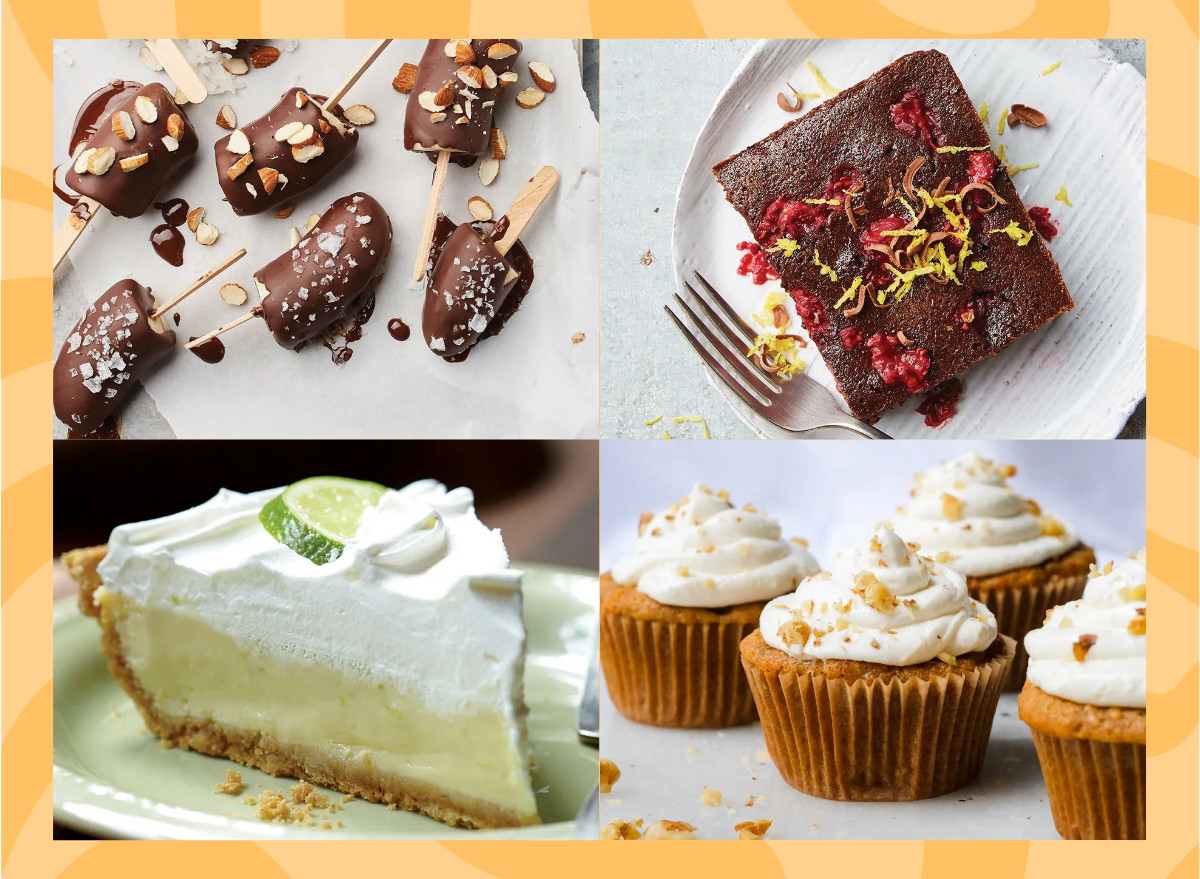 healthy desserts chocolate banana fudge raspberry brownie key lime pie carrot cakes