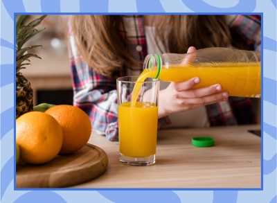 pouring orange juice