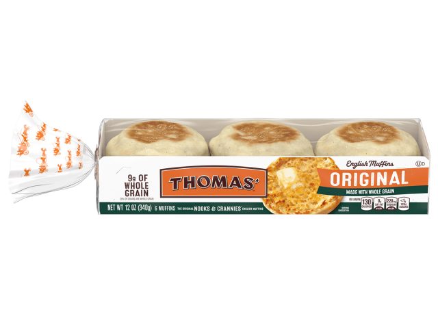 Thomas' English Muffins 100% Whole Grain 