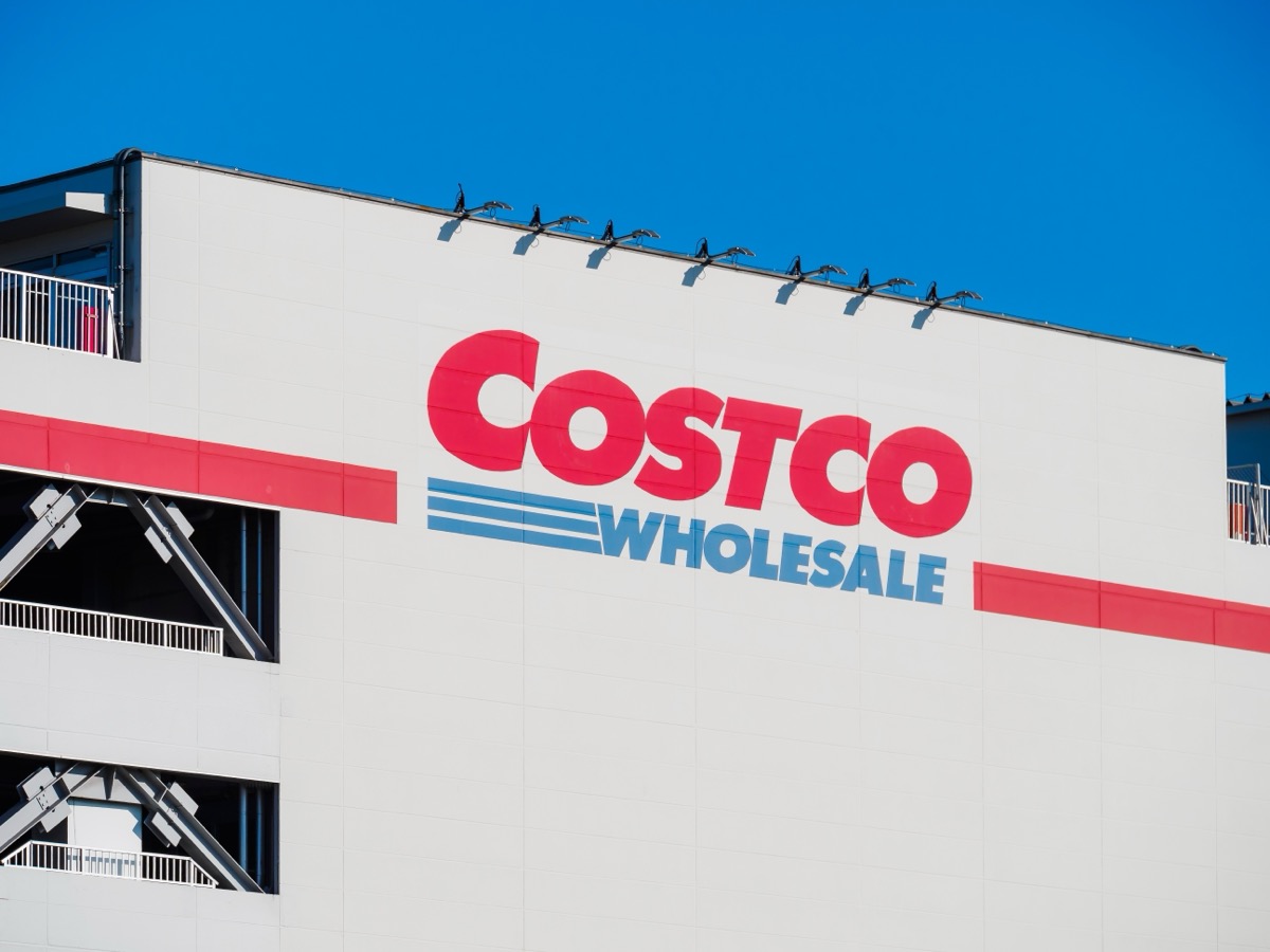 Chiba, JAPAN - JUL 22, 2023 : Costco Wholesale the world's largest retailer Logo sign on building