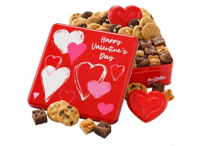 Costco Mrs. Fields Happy Valentine's Day Cookie Combo Tin