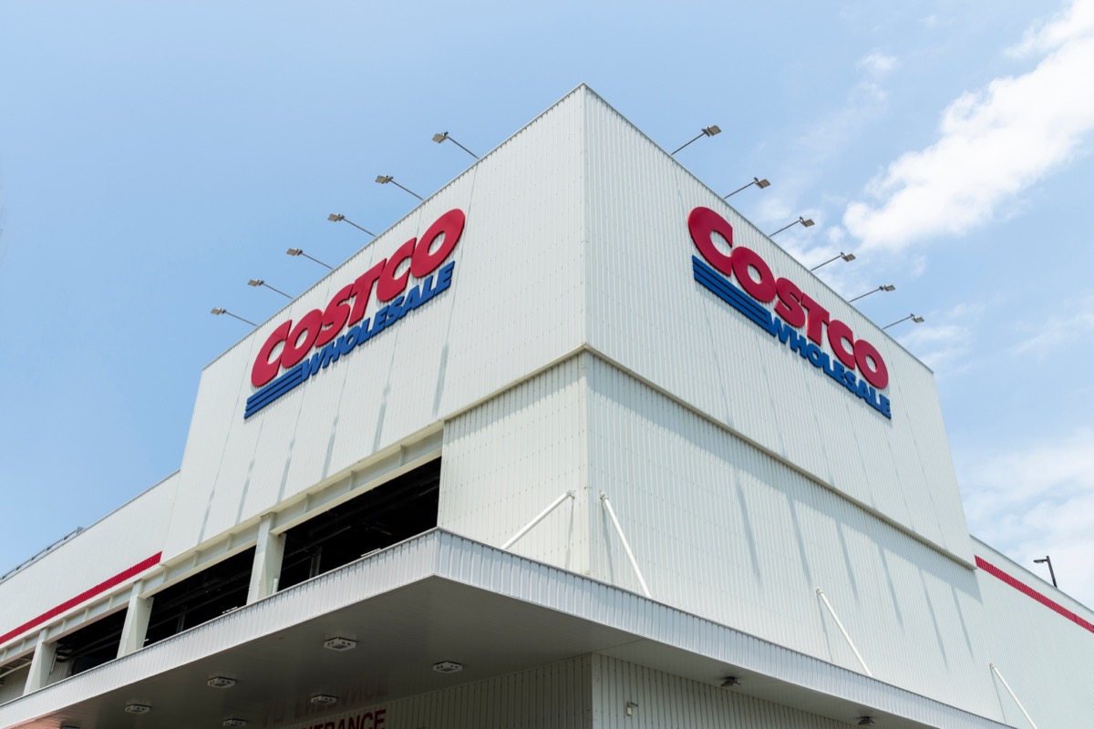 Kaohsiung, Taiwan- April 18, 2021: view of Costco wholesale storefront in Kaohsiung, Taiwan. Costco Wholesale Company is the largest membership warehousing club in the United States.