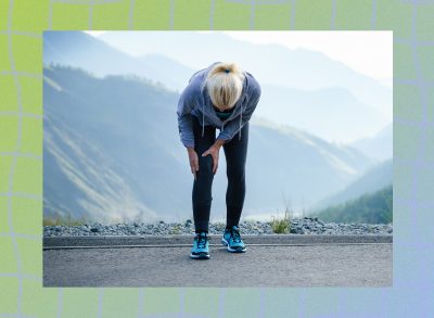 Woman with knee pain