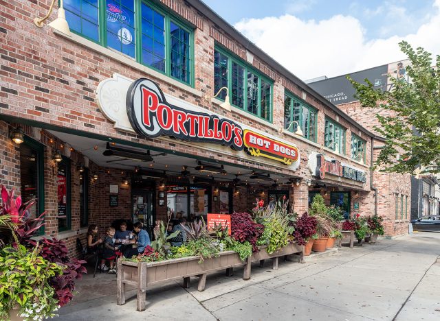 Portillo's and Bernelli's are a food chain, based out of Chicago, known for their hot dogs, italian beef sandwiches, and other fast food.