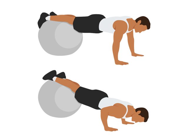 Swiss Ball Push-Ups 