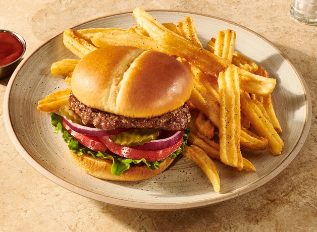 Denny's (Value Menu) Classic Burger with Fries 