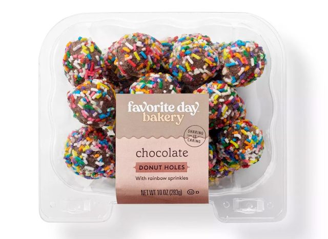 Favorite Day Sprinkle Coated Chocolate Donut Holes