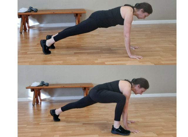 High Plank to Wide Lunge 