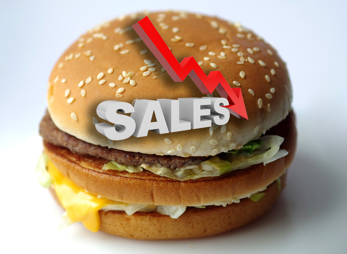 Burger Fast Food Sales Down