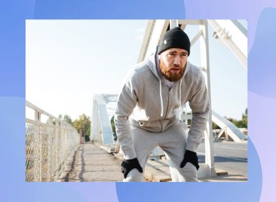 Tired man after workout