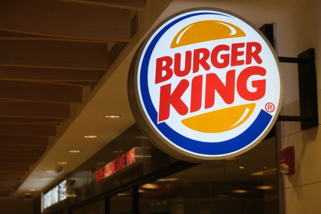 Shanghai,China-Jan.7th 2023: close up Burger King store sign. American hamburger fast food restaurant