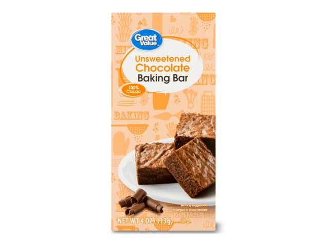 Great Value Unsweetened Chocolate Baking Bar