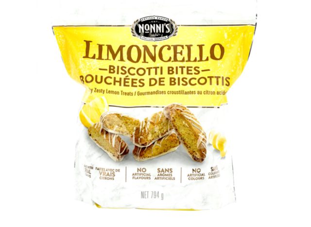 Nonni's Limoncello Biscotti Bites