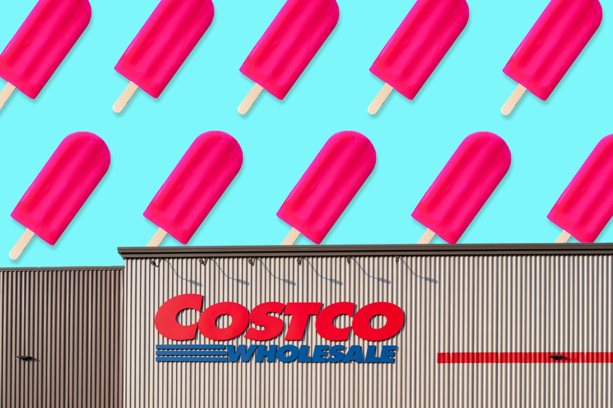 Colorful,Summer,Pattern.,Bold,Pink,Popsicles,On,A,Pastel,Blue