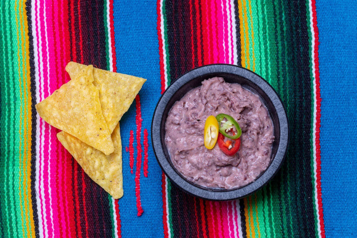 Bowl,With,Mexican,Frijoles,Refritos