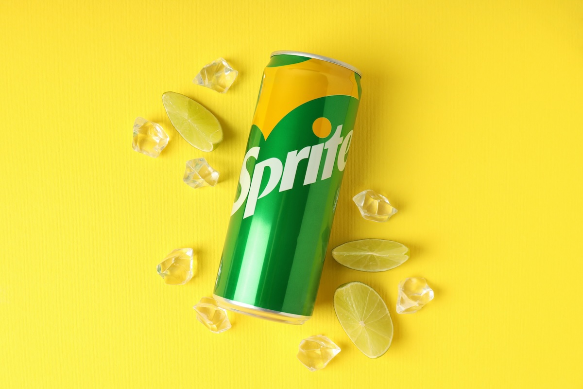 Odessa,,Ukraine, ,September,23,,2021:,Sprite,Can,On,Yellow