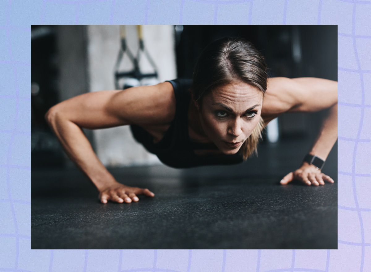 Woman pushup