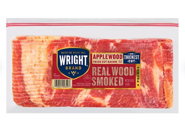 Wright Brand Applewood Smoked Thick Cut Bacon, 4 lbs.